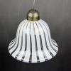 Vintage murano white pendant lamp Italy 1970s Italian mid-century lighting Retro home decor