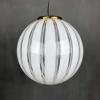 Vintage swirl murano white pendant lamp Italy 1970s Italian modern classic Space age Mid-century lighting
