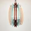 Rare murano glass pendant lamp italian design by Fontana Arte style Italy 70s Art deco MCM mid-century ceiling lamp