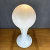 Large mid-century opaline white glass table or floor lamp Italy 1960s Art deco Italian modern