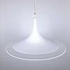 Retro murano glass white pendant lamp Italy 1970s Vintage decor Mid-century lighting