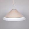 XL Retro murano glass lamp Italy 1970s Beige White Mid-century lighting Vintage murano