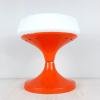 Mid-century table lamp Yugoslavia 60s Orange White desk lamp Space Age Atomic Mushroom