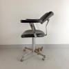 Retro black barber chair 50s Vintage Hairdresser chair Hair salon chair Office chair Desk chair Rolling chair