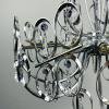 Mid-century metal crystal chandelier Italy 1970s Sciolari style