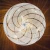 Mid-century swirl murano glass ceiling or wall lamp Italy 1970s