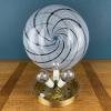 Mid-century swirl murano glass ceiling or wall lamp Italy 1970s