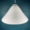 Vintage swirl murano white pendant lamp Italy 1970s Mid-century italian light