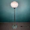 Mid-century floor lamp Bud Meblo by Luigi Massoni for Harvey Guzzini Italy 1960s Withe floor lamp Vintage Space Age