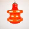 Mid-century pendant lamp Emi Poljcane Orange glass Yugoslavia 70s Retro lighting Space age Atomic