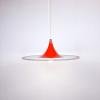 Mid-century pendant lamp Italy 60s Red retro chandelier space age atomic vintage lighting