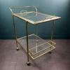 Vintage Serving Bar Italy 1960s Retro trolley bar Brass Bar Wagon Drinks Trolley