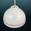 Vintage murano glass pendant lamp Italy 70s Mid-century lighting Modern Retro home decor White and Red Space Age