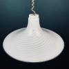 1 of 2 Retro swirl Murano glass pendant lamp Vetri Murano 004 Italy 70s White Mid-century Lighting Vintage chandelier