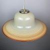 Mid-century beige murano glass pendant lamp De Majo Murano Venezia Italy 1970s Handblown murano lamp