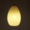Rare glass pendant lamp GDR Germany 1960s Yellow honeycomb Pineapple Shabby chic Farmhouse Retro home decor