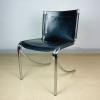 Mid-century black chair JOT by Giotto Stoppino for Acerbis Italy 1970s