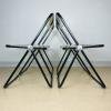 Set of 4 Plia folding chairs by Giancarlo Piretti for Castelli Italy 1970s Italian modern Design Desk Chair diner chair
