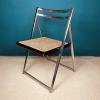 1 of 7 Mid-century folding cane dining chair Italy 1970s italian modern dining chair