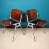 Pair of mid-century Chairs DSC 106 by Giancarlo Piretti for Castelli Italy 1960s Desk Dining Modernist Italian Loft Office