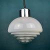 Mid-century white murano pendant lamp by Mazzega Italy 1970s Design Space Age Vintage italian lighting