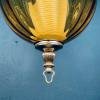 Vintage glass pendant lamp Italy '70s Glass Metal Bronze Art Deco Mid-century lighting