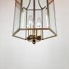 Vintage pendant lamp Italy '60s Brass Polished Glass Retro lighting