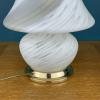 Vintage swirl murano table lamp Mushroom Italy 1970s italian MCM modern lighting