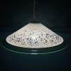 Vintage white murano glass pendant lamp Italy 1970s Mid-century lighting italian ceiling lamp