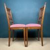 Pair of mid-century dining chairs Italy 60s Art nouveau Art deco Vintage home decor