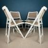 1 of 4 mid-century white folding dining chairs Italy 1970s Vintage italian furniture