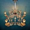 Mid-century classic glass chandelier by Gaetano Sciolari Italy 1970s mid-century modern space age italian design