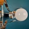 Mid-century metal opaline glass Italy 1960s Sputnik Space age Vintage italian lighting