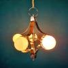 Mid-century metal opaline glass Italy 1960s Sputnik Space age Vintage italian lighting