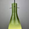 Mid-century green murano glass pendant lamp by Vistosi Italy 1960s