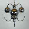 Mid-century eyeball silver pendant lamp Italy 1970s space age italian modern atomic vintage italian light