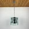 Rare art glass pendant lamp italian design by Fontana Arte Italy 70s Art deco MCM mid-century ceiling lamp