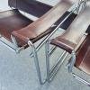 Pair of Wassily chair by Marcel Breuer Model B3 Brown Chair Italy 1980s Iconic Bauhaus Design
