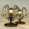 Pair of vintage glass ball table lamps italy 1960s Mid-century italian lighting