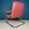 Mid-century modern red armchair Italy 1970s Vintage italian modern lounge recliner chair