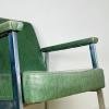 Mid-century lounge chair Italy 1980s green retro chair scandinavian style