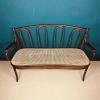 Original Sofa Canape Nr. 56 by Gebrüder Thonet Vienna 1930s Austria Old Solid Wood and Cane