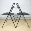 Set of 2 Italian Folding Chairs by Giorgio Cattelan for Cidue, 1970s Mid-century design chair Italian modern Set dining chair