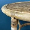 Vintage bamboo coffe table Italy 70s mid-century rattan table Bamboo side table Retro home decor