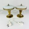 Pair of 2 vintage night lamps Italy 1950s Mid-century modern Space age light UFO table lamps