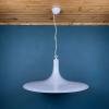 Vintage swirl Murano glass pendant lamp Vetri Murano Italy 70s White Mid-century Lighting Vintage chandelier
