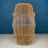 Vintage bamboo coffee table Italy 60s mid-century rattan table Bamboo side table Retro home decor