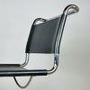 Set of 4 dining chairs design B33 Marcel Breuer/ S33 Mart Stam Black Leather Tubular Cantilever Chairs Bauhaus Modernist Mid-Century Modern