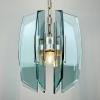 Art glass pendant lamp italian design by Fontana Arte Italy 1960s Art deco MCM mid-century ceiling lamp