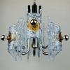 Mid-century ice Murano glass chandelier by Toni Zuccheri from Mazzega Italy 1970s Space age Sputnik atomic design